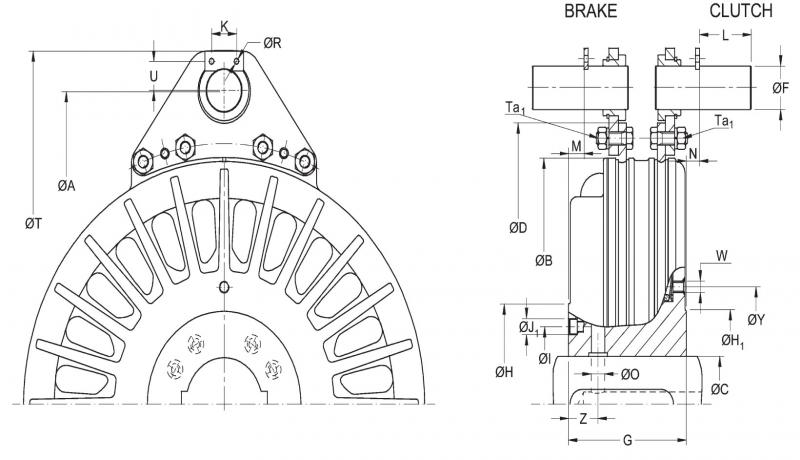 Industrial Clutches and Brakes Assembly / Series 5.7 